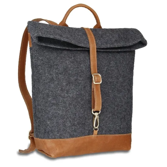 Bild von Rucksack Matz - Filz-Leder 27-36 x 38 x 10 cm