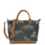 Bild von Hand-Umhängetasche JOANA lush-go - Leinen-Leder 30-39 x 26 x 10 cm