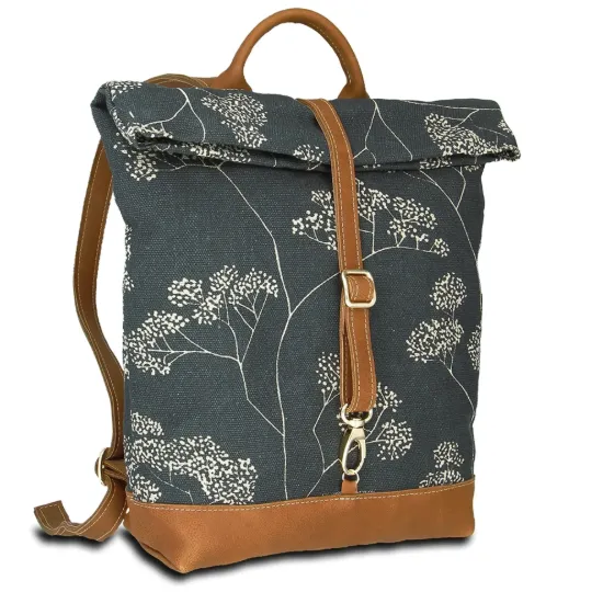 Bild von Rucksack JOANA backpack - Leinen-Leder 27-36 x 38 x 10 cm