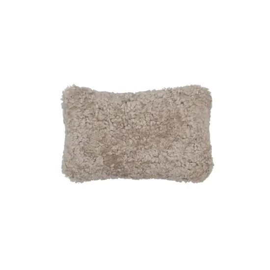 Bild von Wollekissen BENNY - Schaffell/Leinen 39 x 25 cm